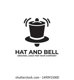 hat and bell logo. Unique logo inspiration can be used as symbols, brand identity, company logo, icons, or others. Color and text can be changed according to your need.