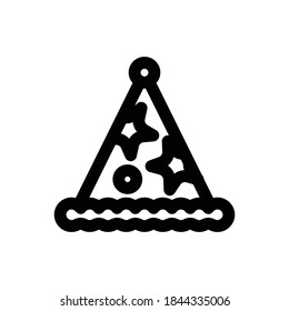 Hat (Birthday) icon outline vector. Isolated on white background