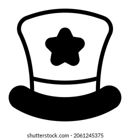 hat black filled outline icon, Merry Christmas and Happy New Year icons for web and mobile design.