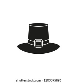 Hat black icon of thanksgiving of the day
