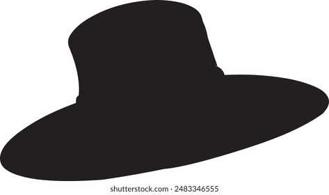a hat black silhouette vector clipart artwork illustration