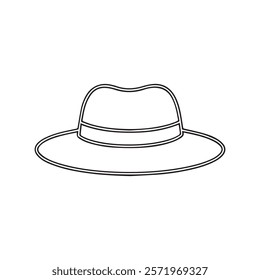 A hat black and white drawing