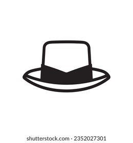 Hat black and white Icon