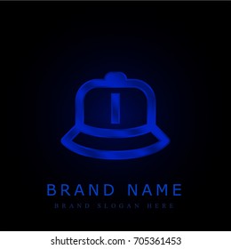 Hat blue chromium metallic logo