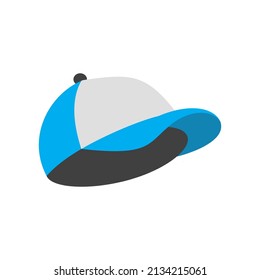 Hat blue color. Vector image