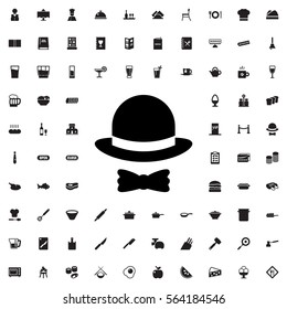 hat and bow icon illustration isolated vector sign symbol