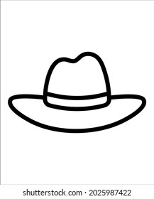 Hat, bowler fully editable vector icon

