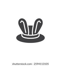 Hat with bunny ears vector icon. filled flat sign for mobile concept and web design. Easter Bonnet glyph icon. Symbol, logo illustration. Vector graphics