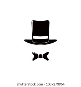 hat and butterfly hat illustration. Element of theter for mobile concept and web apps. Detailed hat and butterfly hat icon can be used for web and mobile. Premium icon on white background