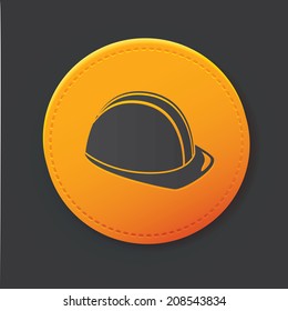 Hat button,clean vector