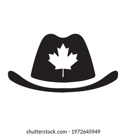 Hat with Canadian flag vector icons