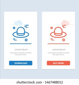 Hat, Cap, Canada  Blue and Red Download and Buy Now web Widget Card Template. Vector Icon Template background