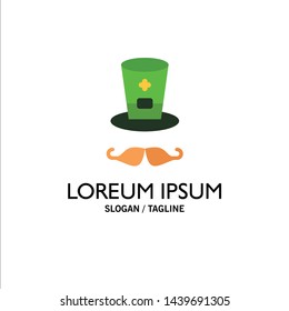 Hat, Cap, Ireland Business Logo Template. Flat Color