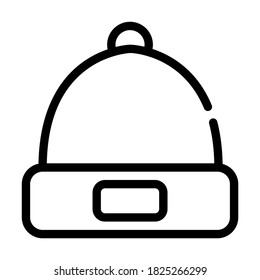 hat cap line icon vector. hat cap sign. isolated contour symbol black illustration