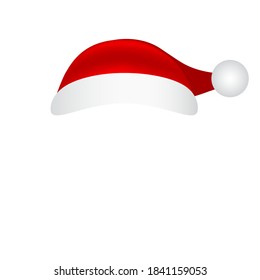 Hat cap santa claus on a white background. Mockup templates for christmas holiday design