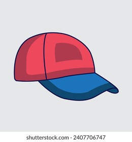 Hat Cap Vector illustration. Vector Hat. Cartoon Vector Hat Cap Clothing illustration
icon for website, graphic design and artwork.