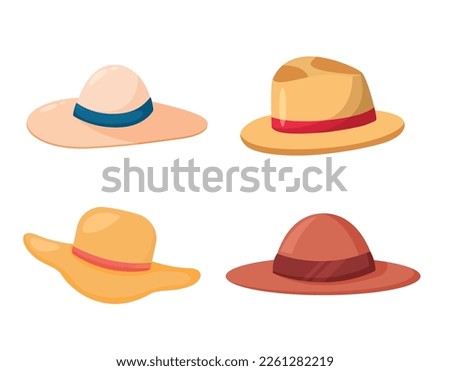 hat cartoon icon isolated vector illustration