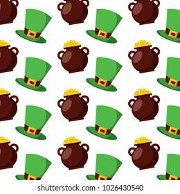 hat and cauldron treasure of leprechaun background