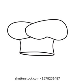 hat chef accessory line style icon vector illustration design