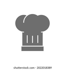 Hat chef cook grey icon. Isolated on white background