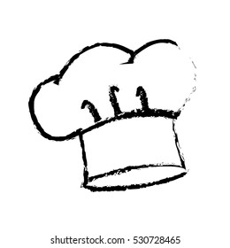 hat chef drawn accesory icon vector illustration design