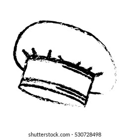 hat chef drawn accesory icon vector illustration design