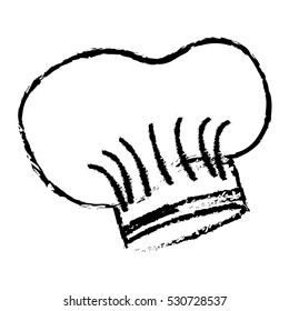 hat chef drawn accesory icon vector illustration design
