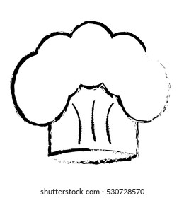 hat chef drawn accesory icon vector illustration design
