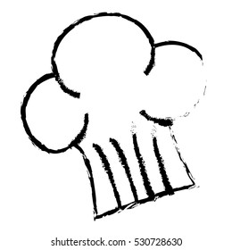 hat chef drawn accesory icon vector illustration design