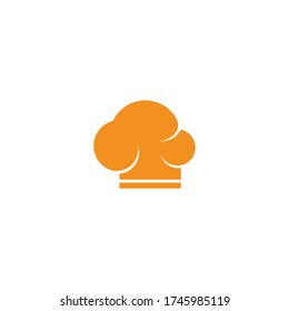 Hat chef food logo template vector