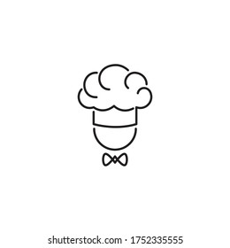 Hat chef food logo template vector