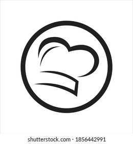 Hat chef food logo template vector image