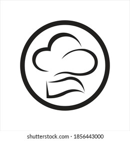 Hat chef food logo template vector image