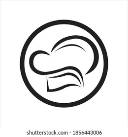 Hat chef food logo template vector image