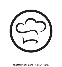 Hat chef food logo template vector image
