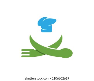 Hat chef icon logo vector template