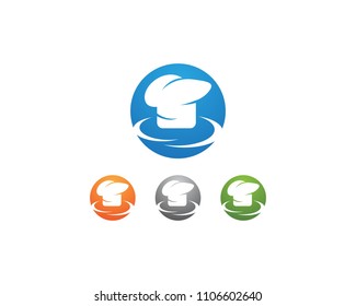 Hat chef icon logo vector template