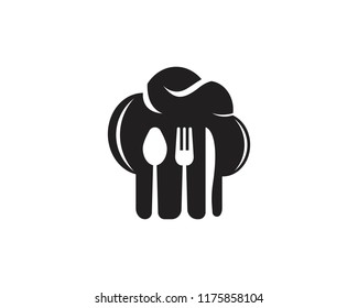 Hat chef icon logo vector