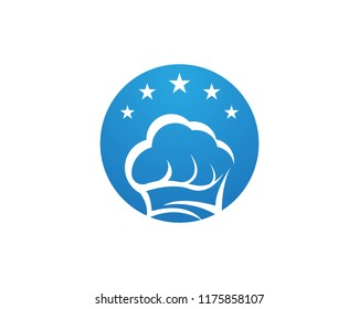 Hat chef icon logo vector