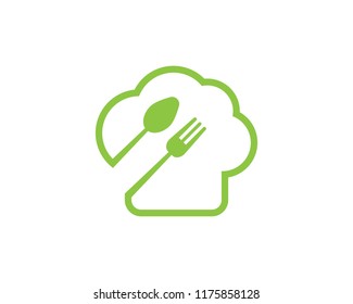 Hat chef icon logo vector