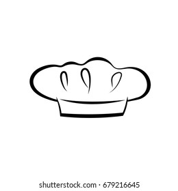 hat chef icon on white background