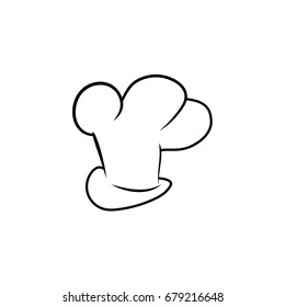 hat chef icon on white background