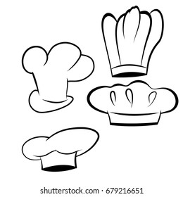 hat chef icon on white background