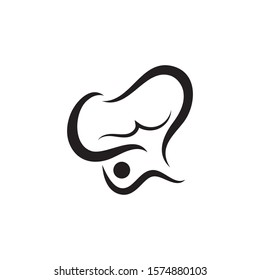 Hat chef logo creative template vector illustration