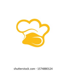 Hat chef logo creative template vector illustration