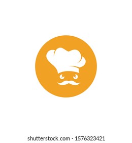 Hat chef logo creative template vector illustration