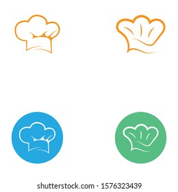 Hat chef logo creative template vector illustration