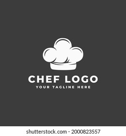 Hat Chef Logo for Restaurant Symbol, Cafe, Food Delivery, Food Stalls, Vintage Retro Hipster Icon Label with Cooking Cap Element Vector Design