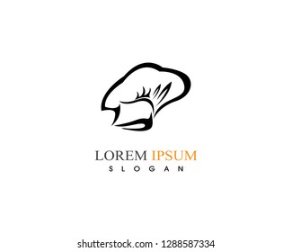 Hat chef logo and symbol vector template