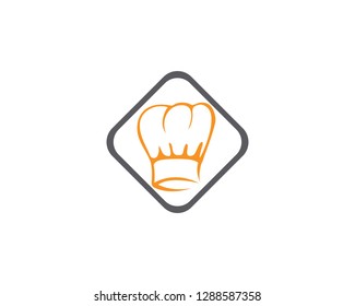 Hat chef logo and symbol vector template